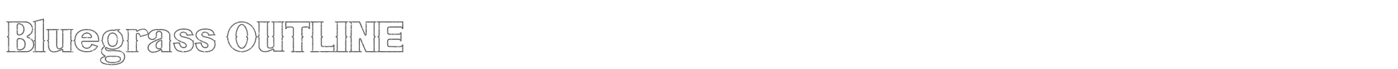 Sample characters Bluegrass Font